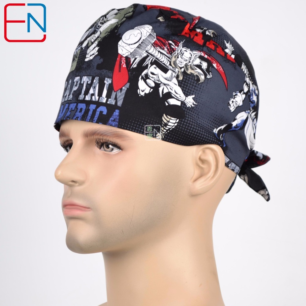 men surgical caps in dark grey