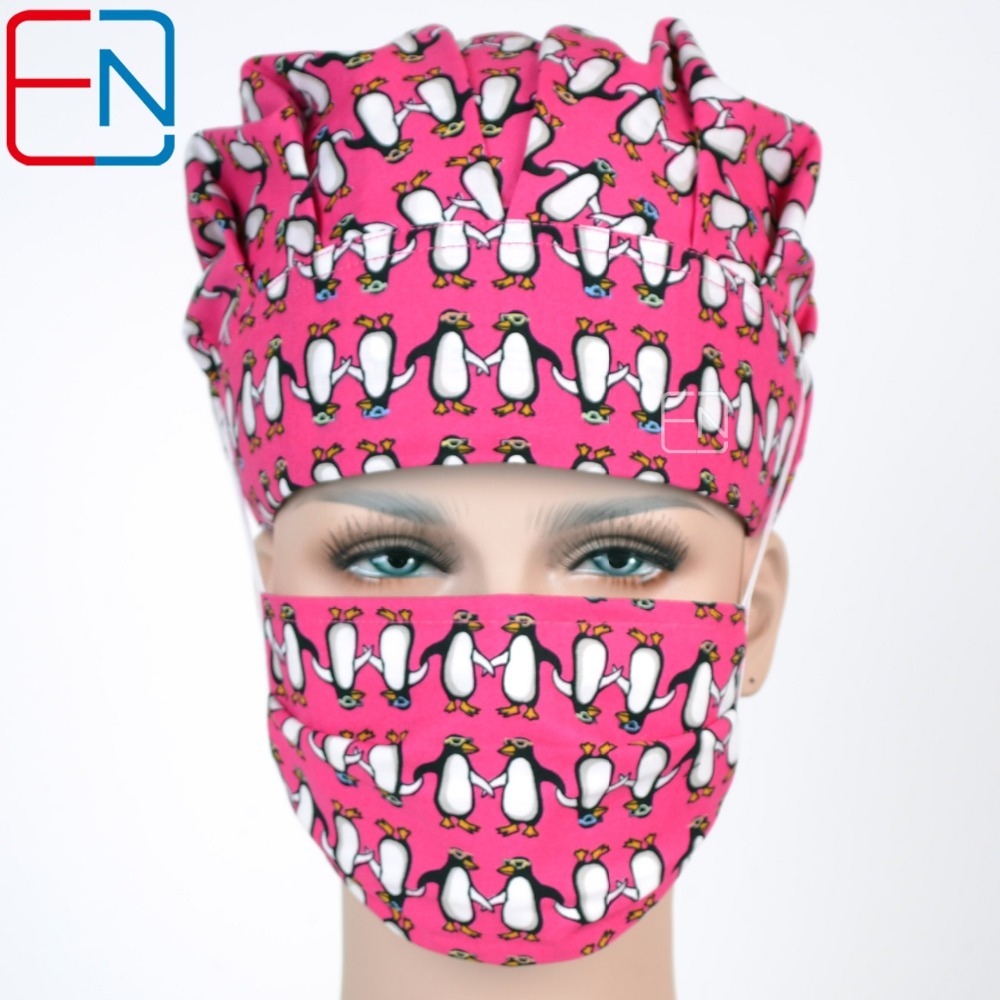 surgical bouffant caps nurses caps doctor caps chef caps in deep pink