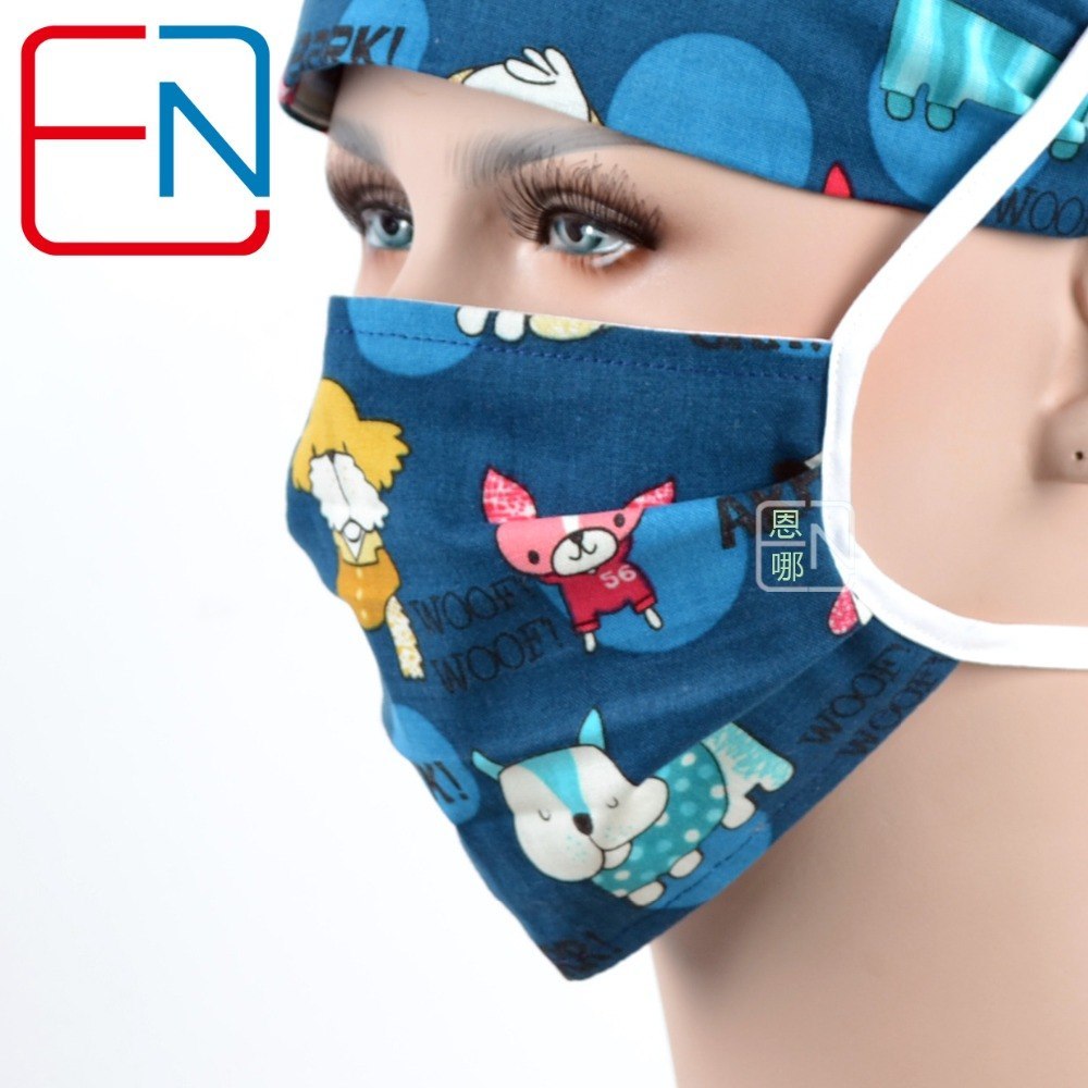 long hair medical scrub hats with sweatband