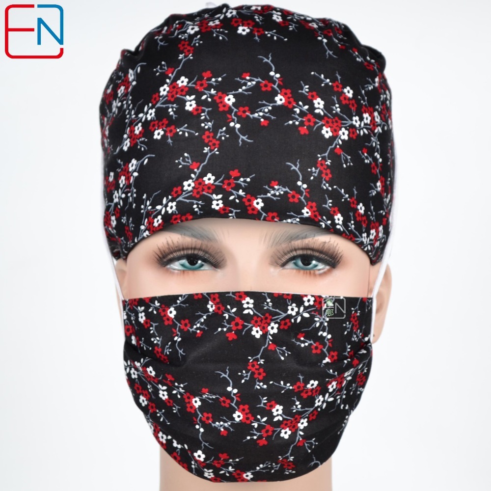 high quality medical caps in black 1005 cotton
