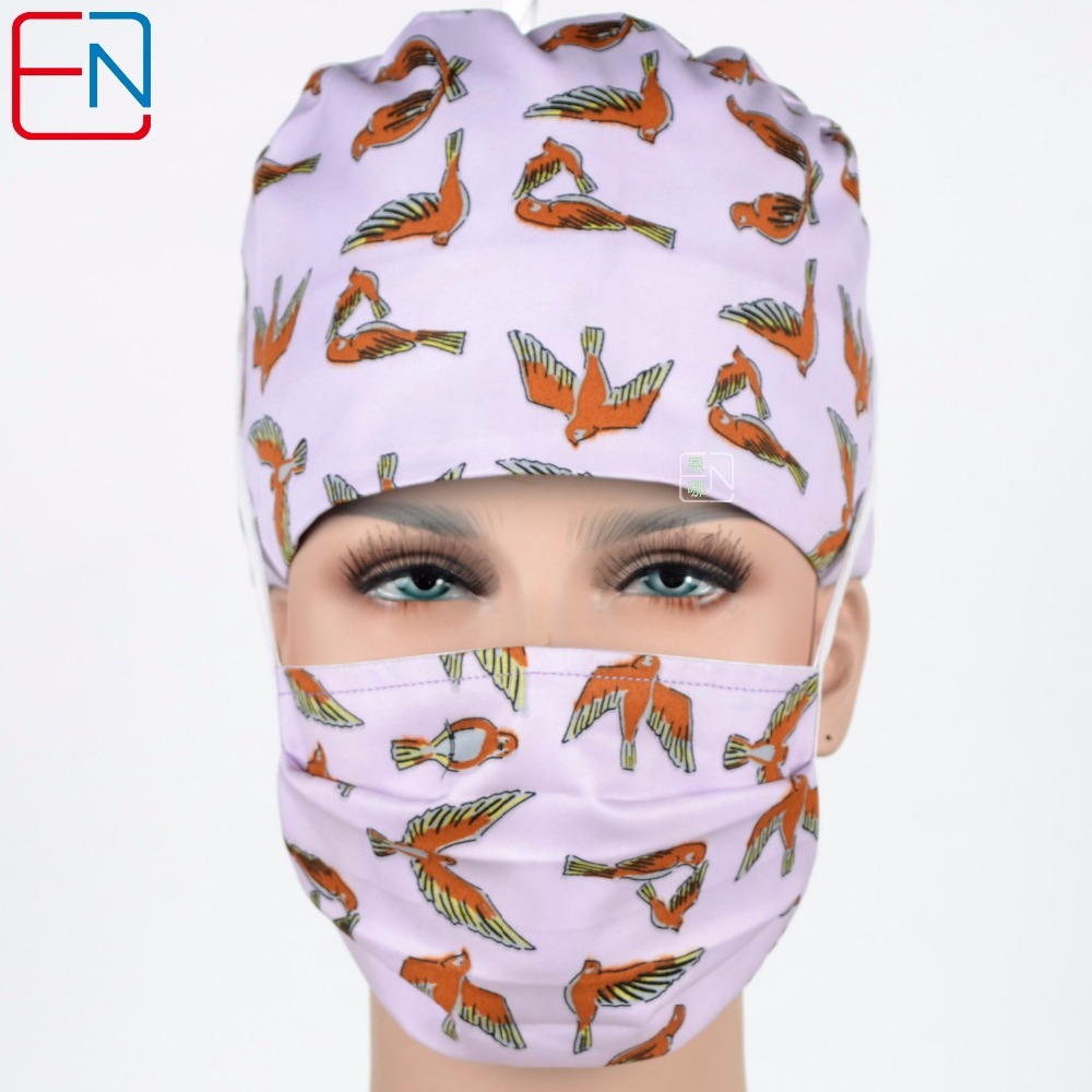 Pink eagle surgical caps men ,100% cotton