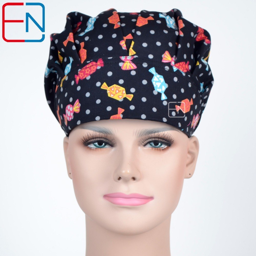 female Women Bouffant Surgical Scrub Medical Chemo Hat/Cap chef caps cook caps