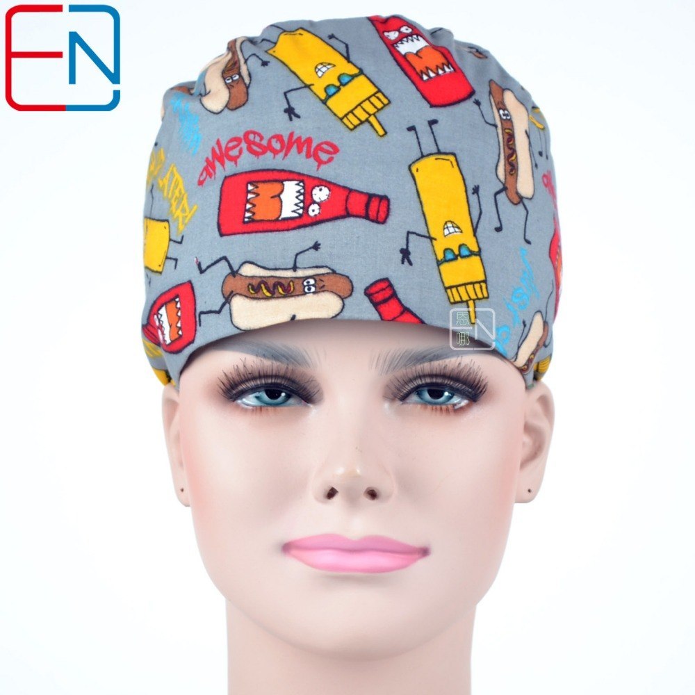 NEW!! surgical caps,high quality facric  medical caps with sweatband