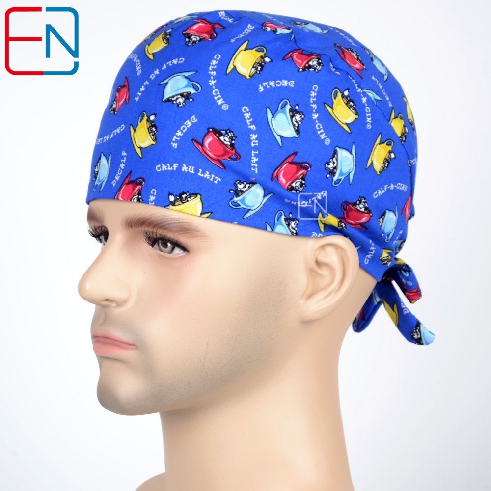 SURGICAL SCRUB HAT THEATRE CAP TIE IN BACK
