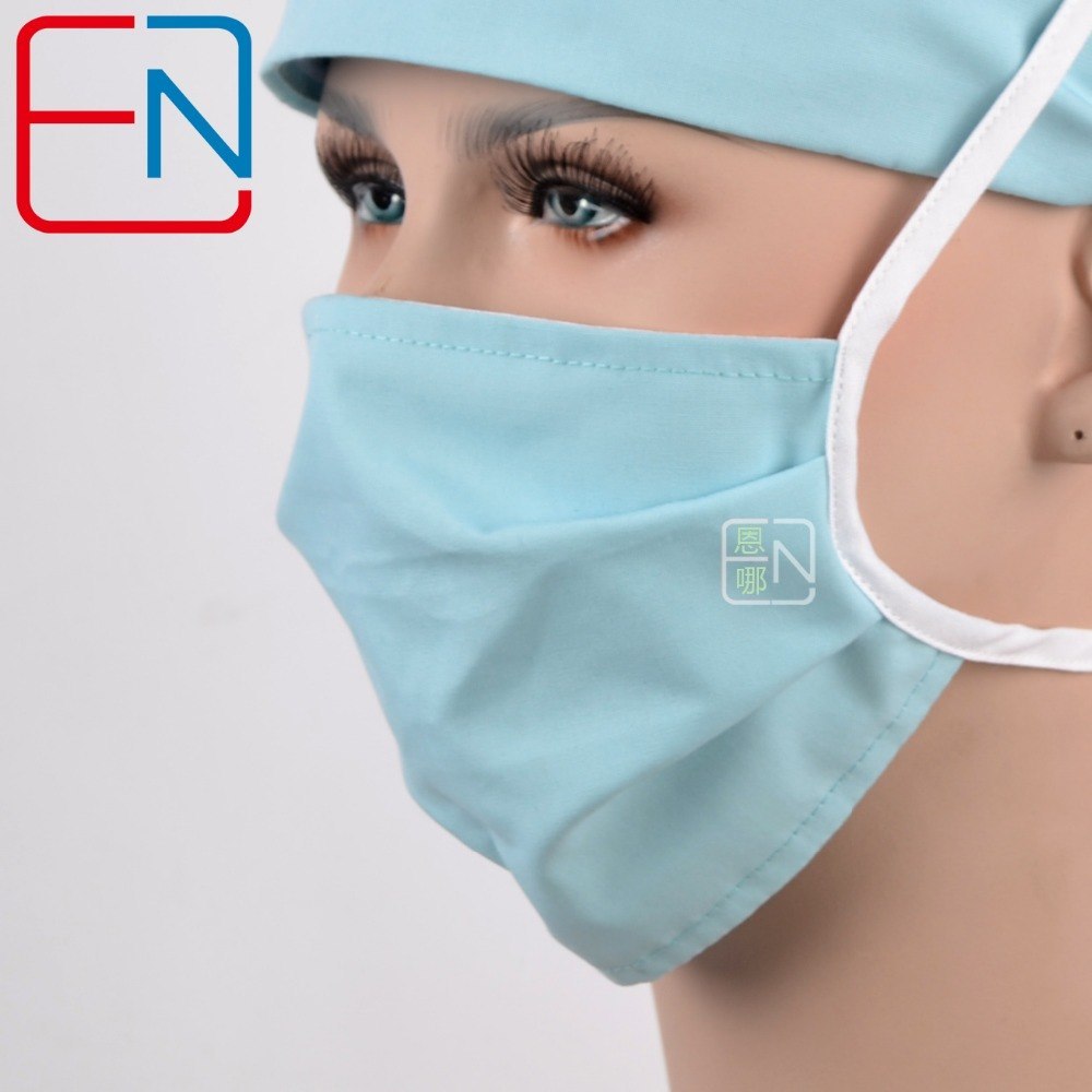 Hennar surgical caps for doctors and nurses caps,T/C scrub caps in light grey blue