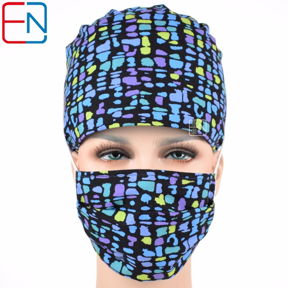 NEW  surgical caps for doctor hats and nurse caps 100% cotton srugcal hat  with sweatband