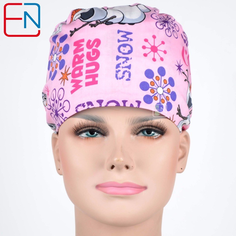 hennar women surgical caps in pink medical caps