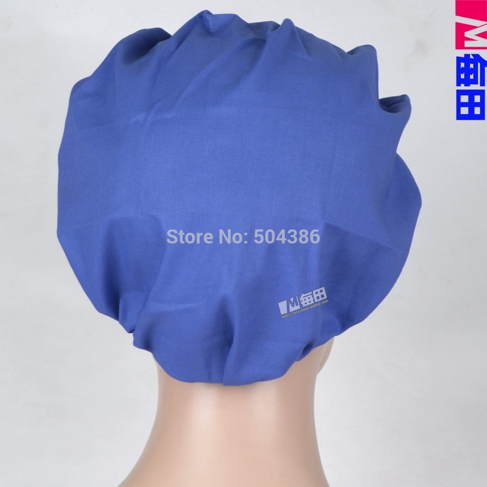 Surgical bouffant caps,lab cap solid light blue