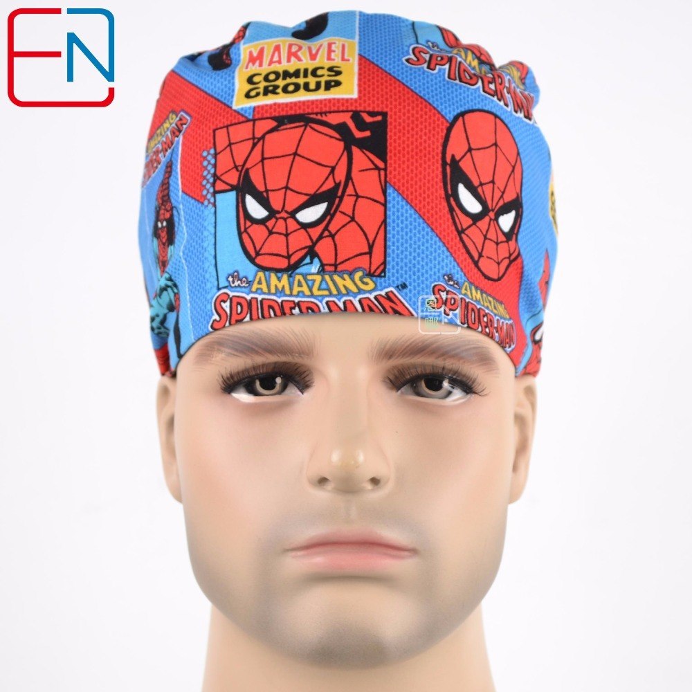 Hennar Unisex medical scrub caps in blue