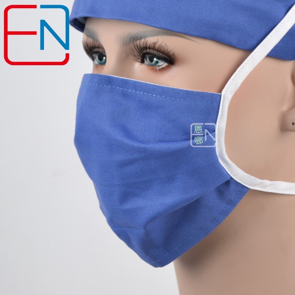 Hennar surgical caps for doctors and nurses caps,100% cotton scrub caps in Ceil blue