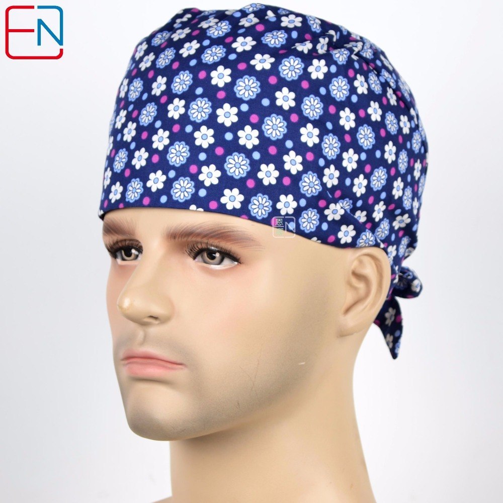 NEW!! surgical caps,high quality facric flowers pattern medical caps with sweatband  A sea of flowers
