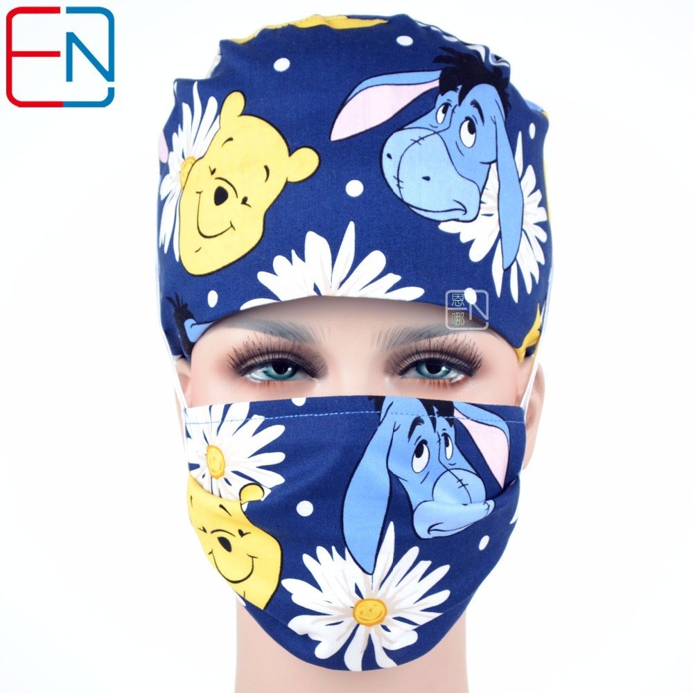 NEW  long hair  SURGICAL SCRUB HATS with sweatband high quality