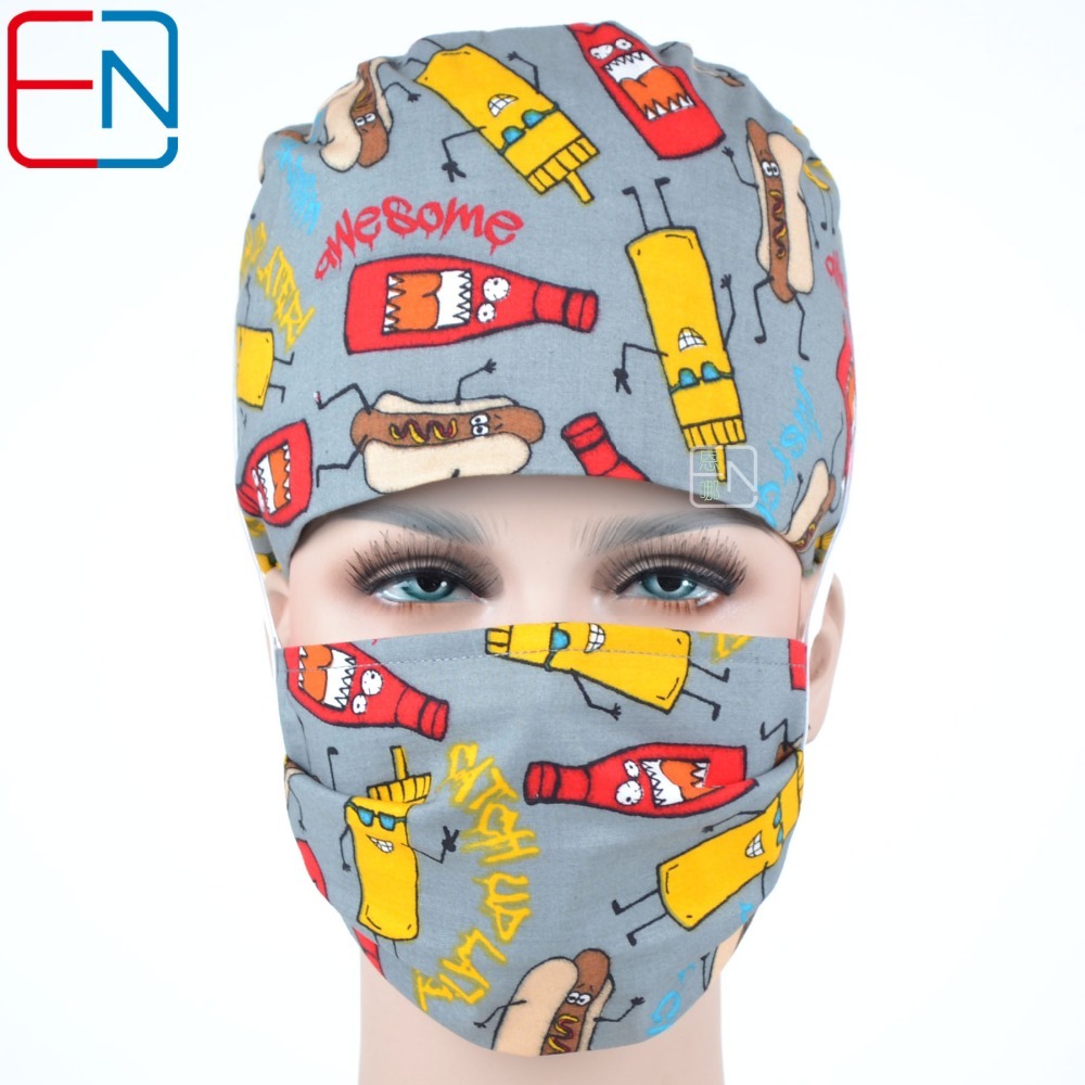NEW!! surgical caps,high quality facric  medical caps with sweatband