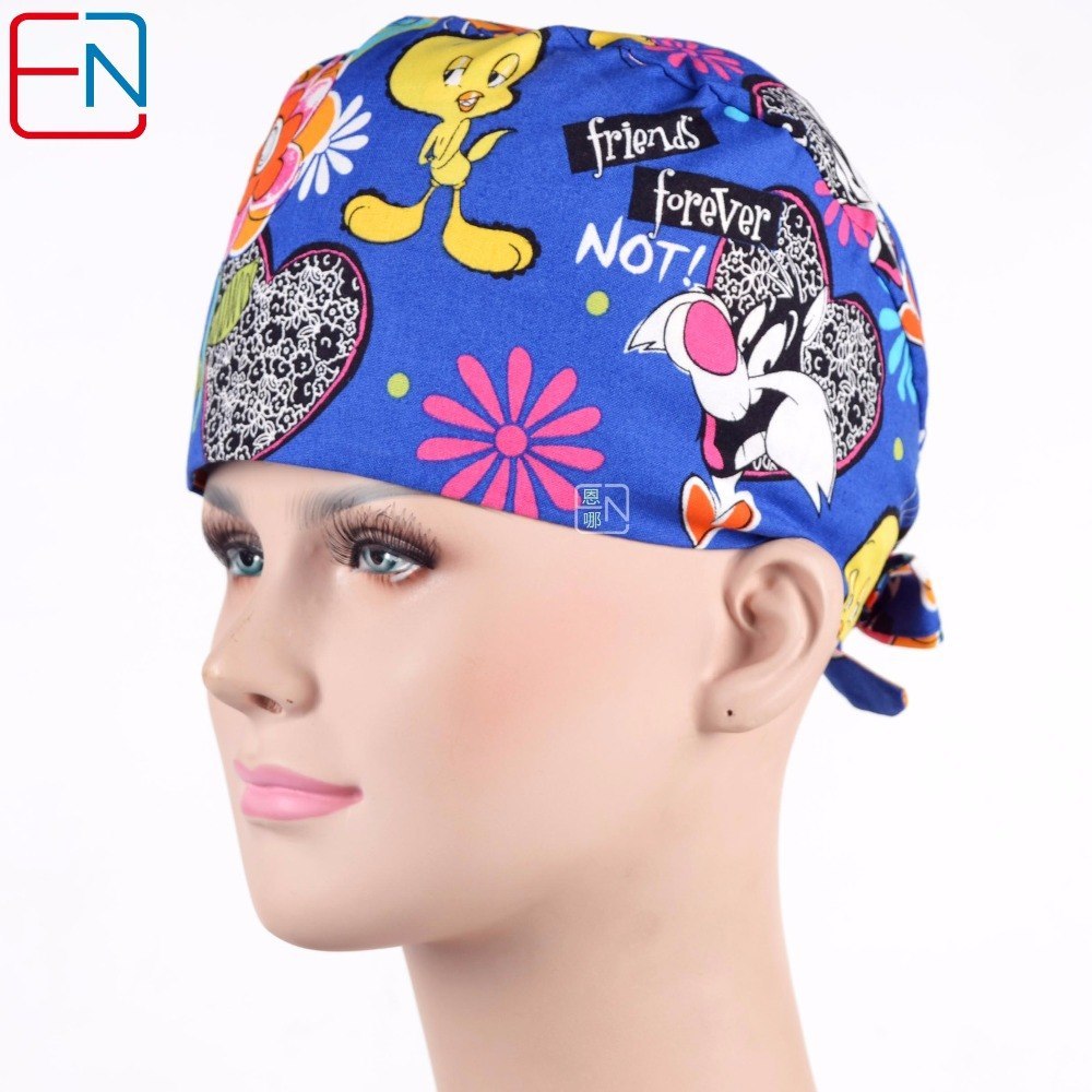 NEW Matin surgical caps for female  women medical caps scrub hats In black