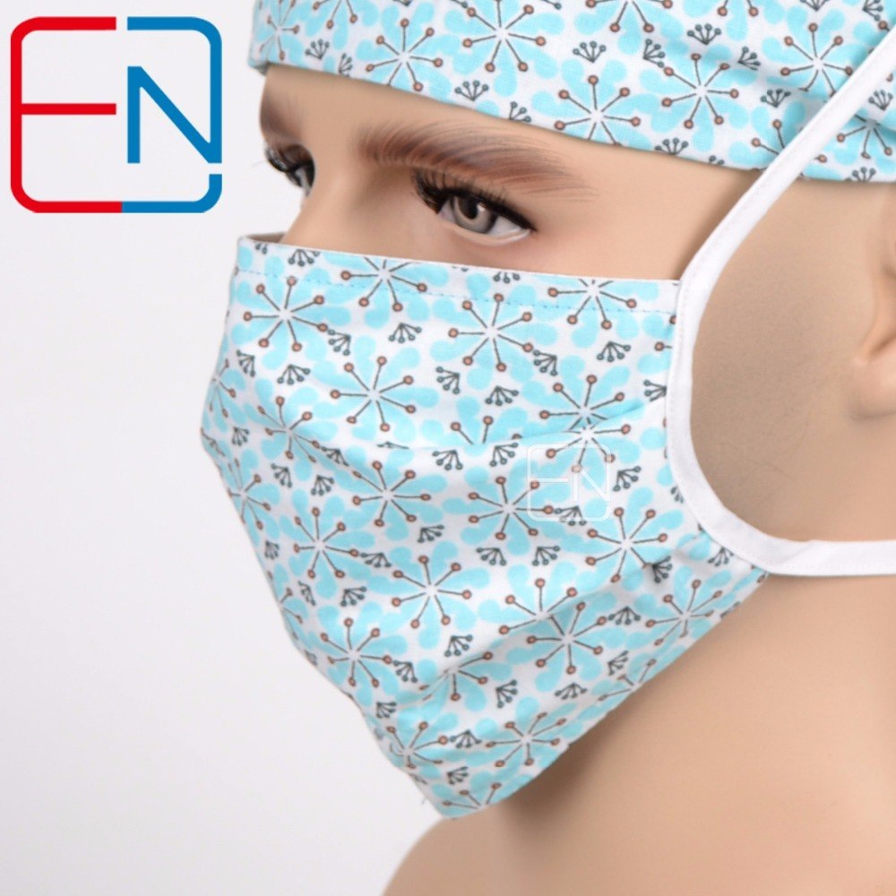  new unisex surgical caps 100% cotton with sweatbands snow flowers with two sizes to fit different size xuehua