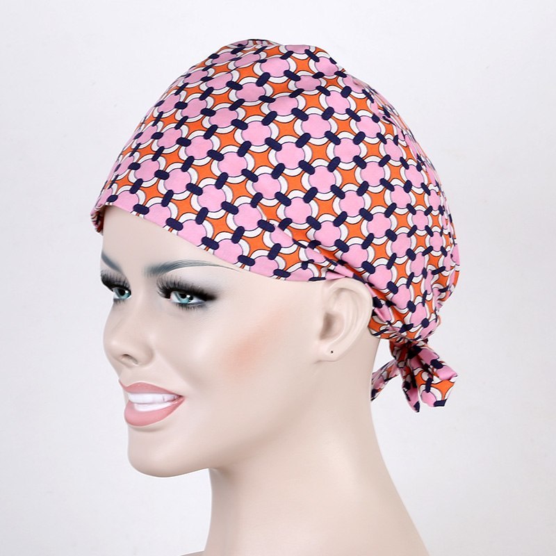 pure white unisex surgical scrub caps
