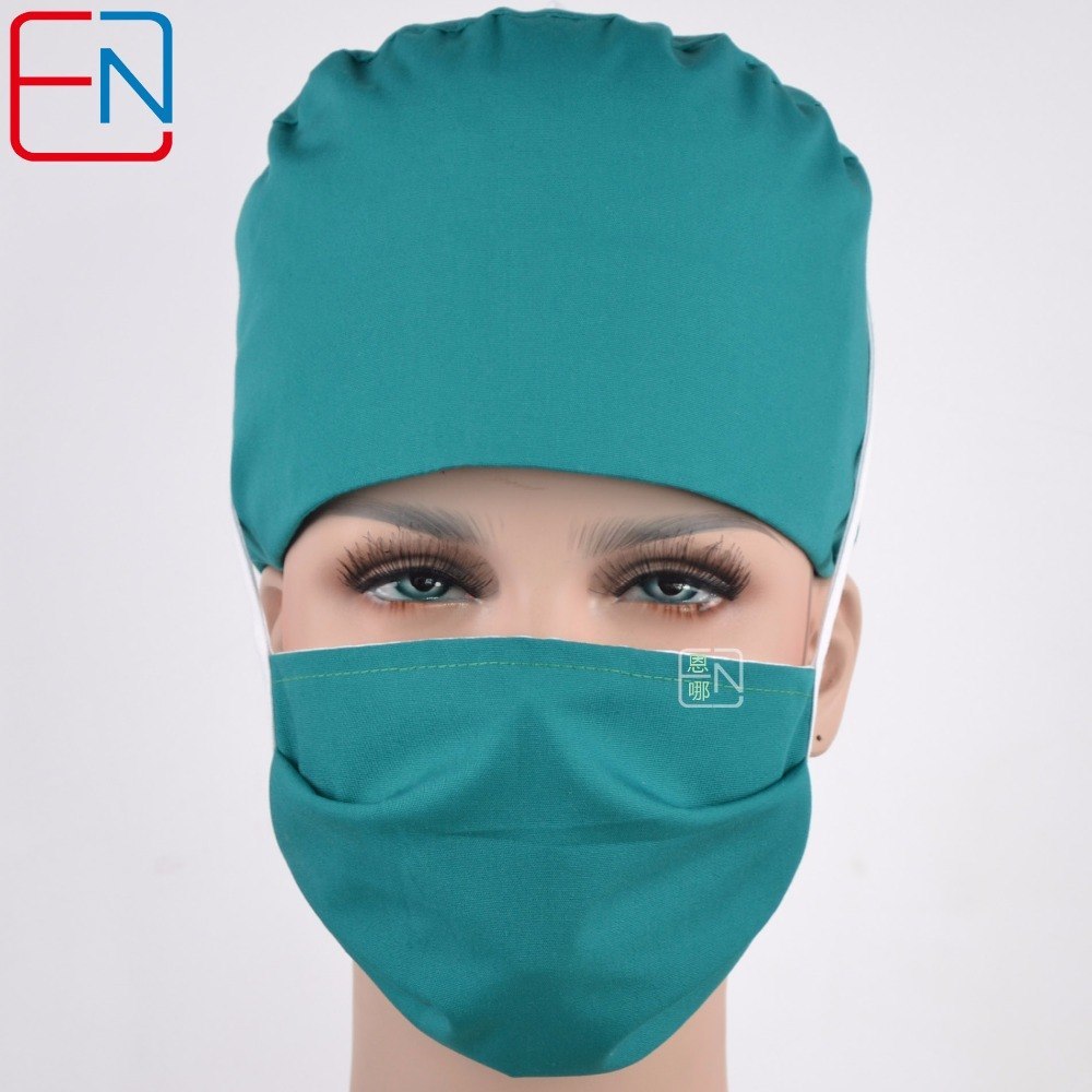 Hennar surgical caps in bright green T/C 3 sizes for choices