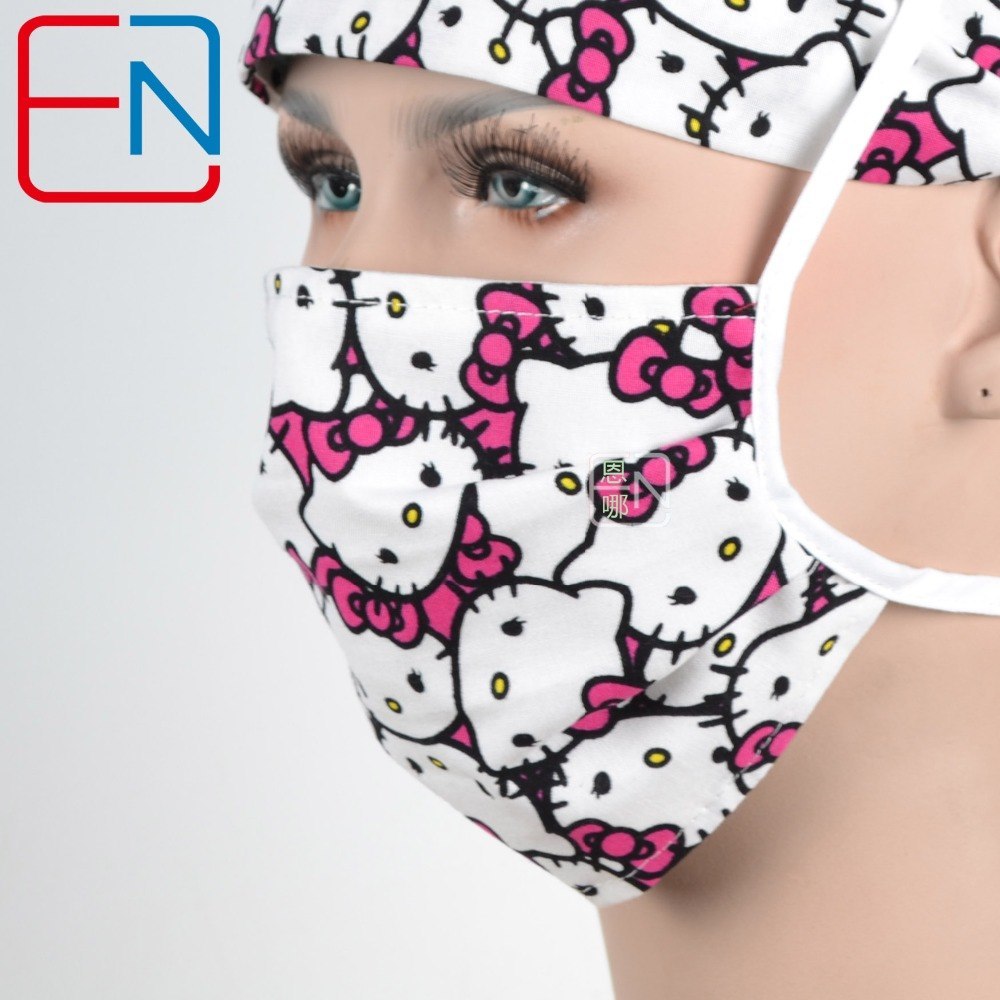 Factory Sales directly big sales medical scrubs in different patterns ,surgical caps 3 sizes scrub caps xiaowanzi