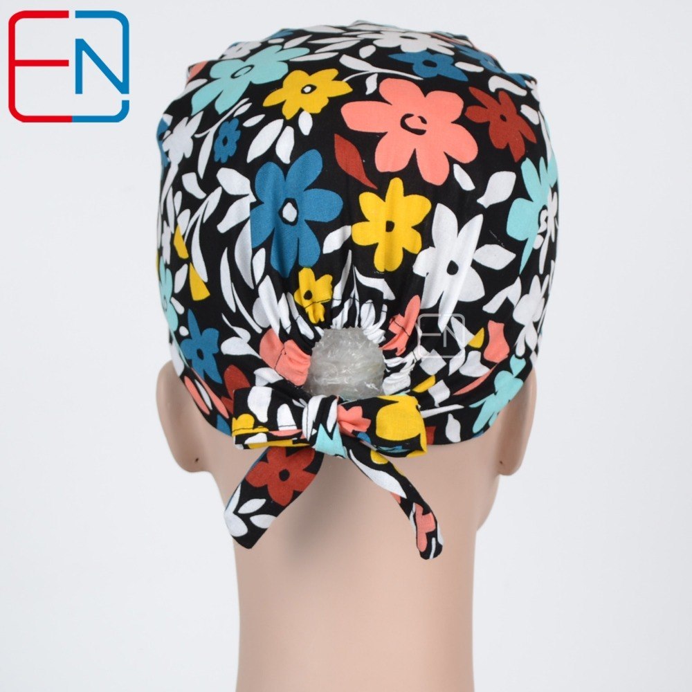 NEW Matin surgical caps for female  women medical caps scrub hats In black