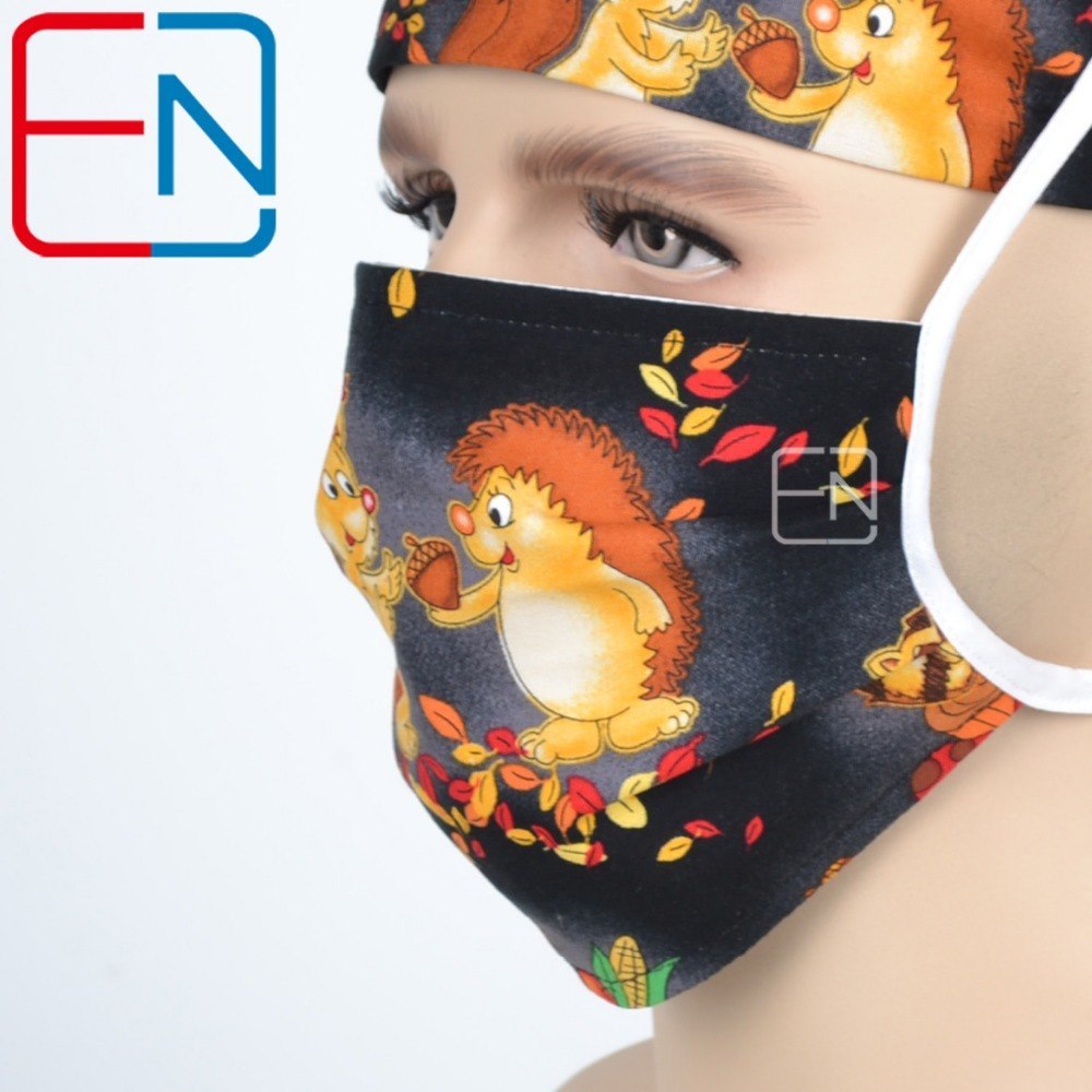 unisex surgical hats squirrel