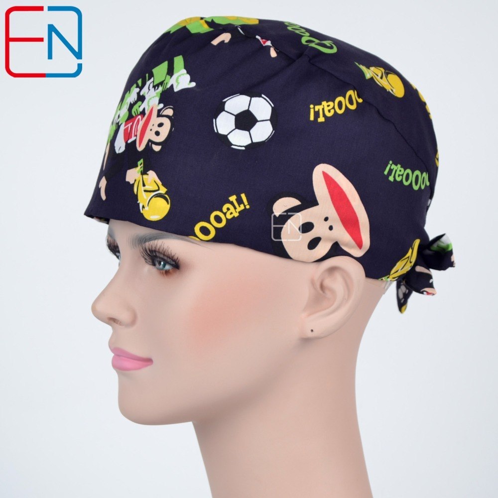 NEW 100% cottom women medical scrub caps with sweatbands