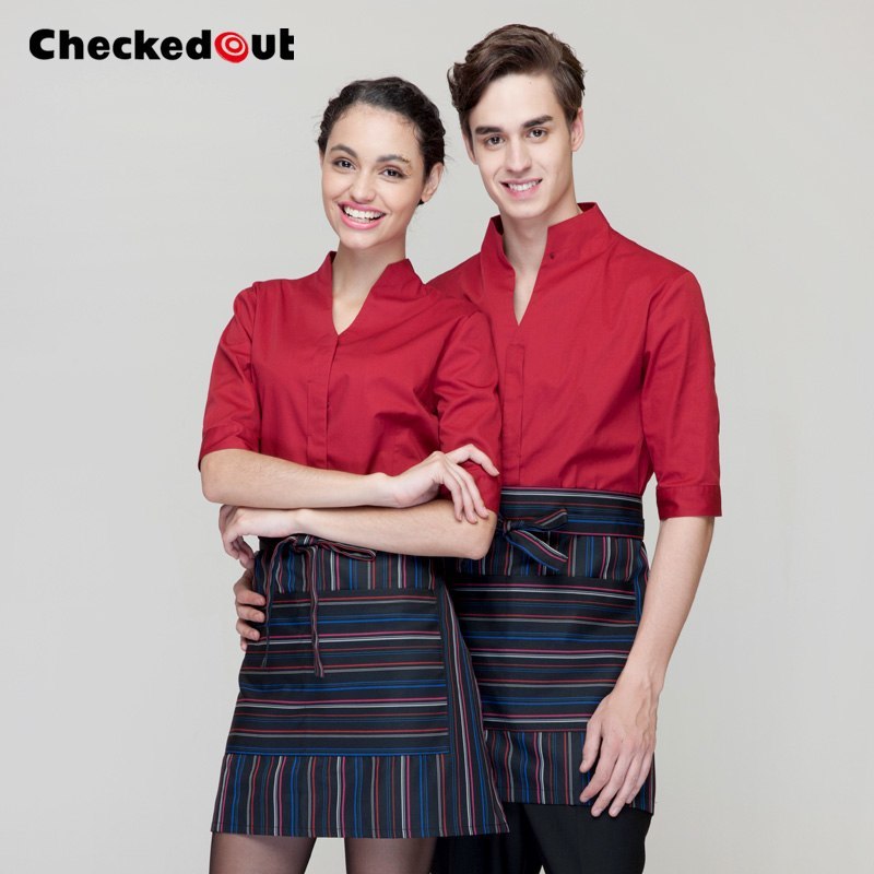Short-sleeve work wear checkedout coffee summer work wear work wear