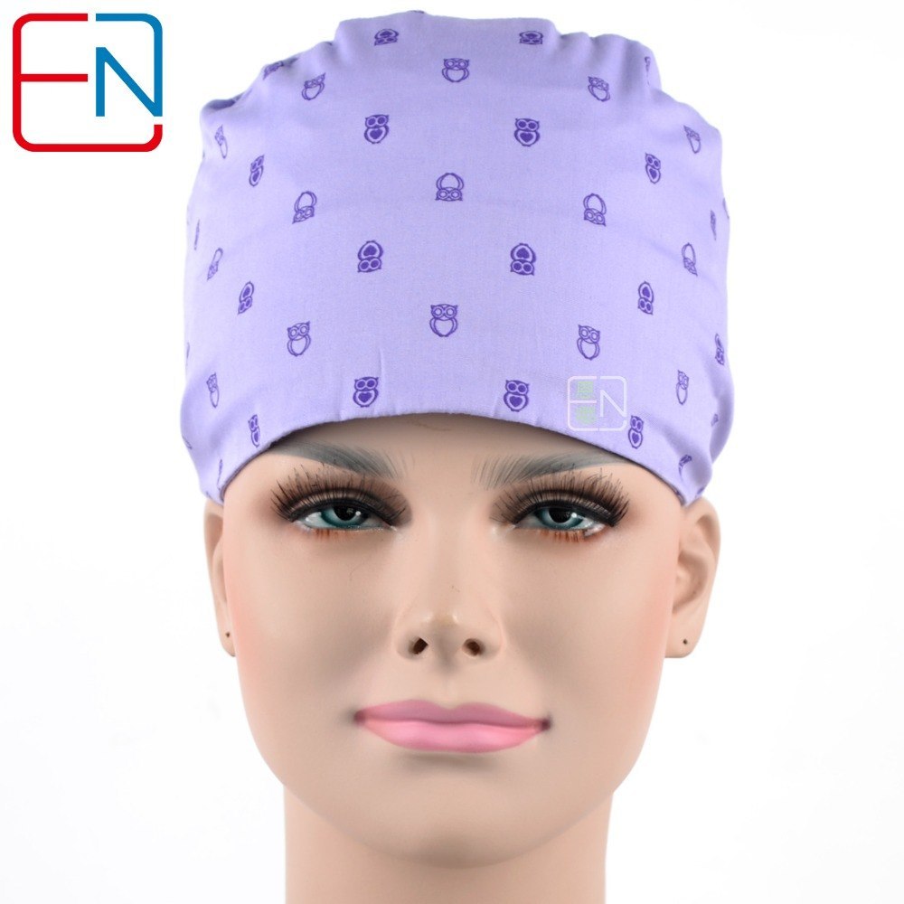 NEW Matin long hair surgical cap doctors and nurses 100% cotton  with sweatband