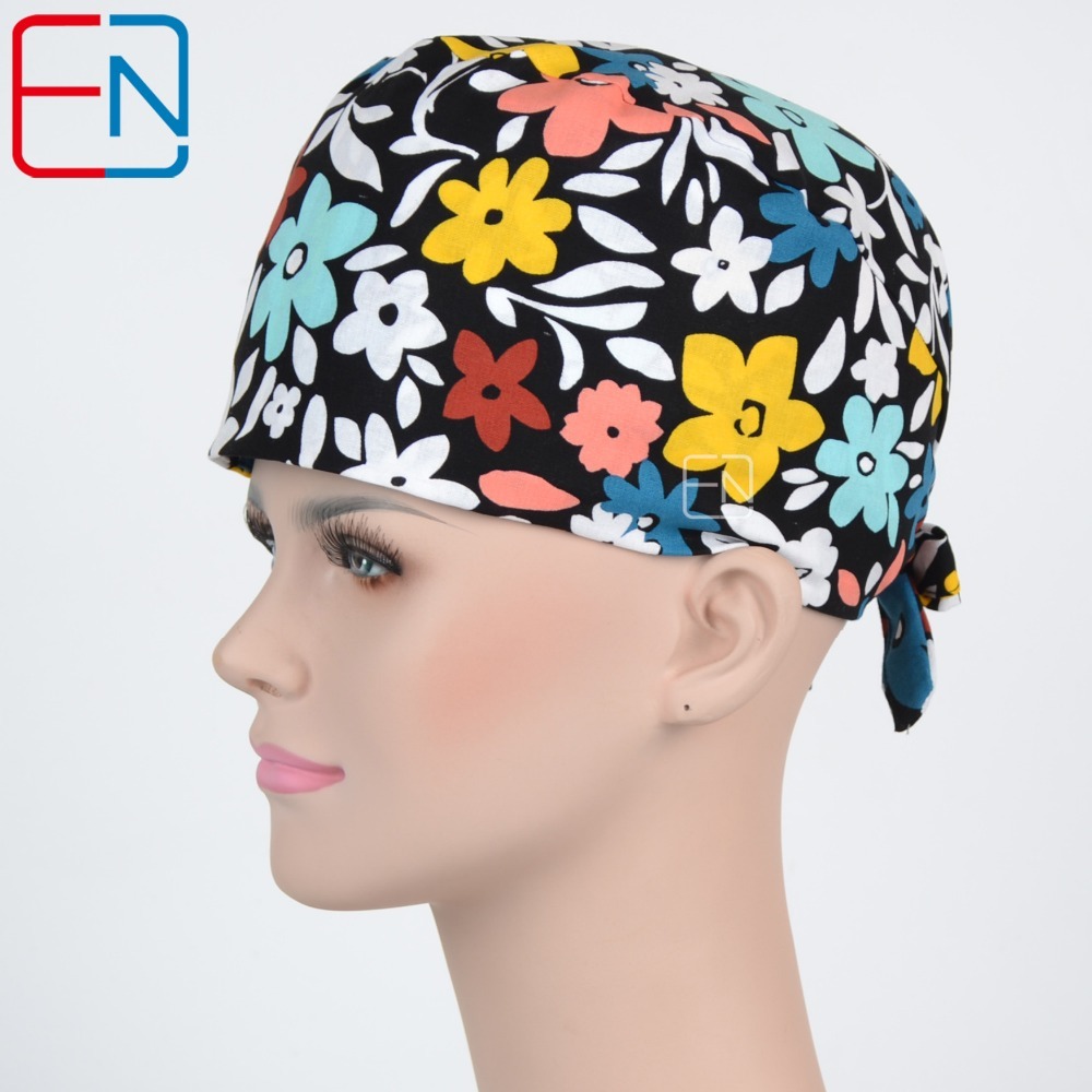 NEW Matin surgical caps for female  women medical caps scrub hats In black