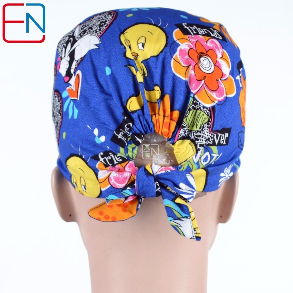 NEW Matin surgical caps for female  women medical caps scrub hats In black