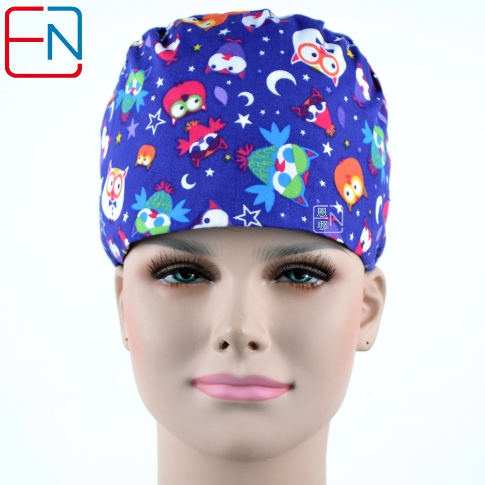 Brand medical scrub tops for women surgical scrubs,scrub uniform in 100% print cotton maotou series