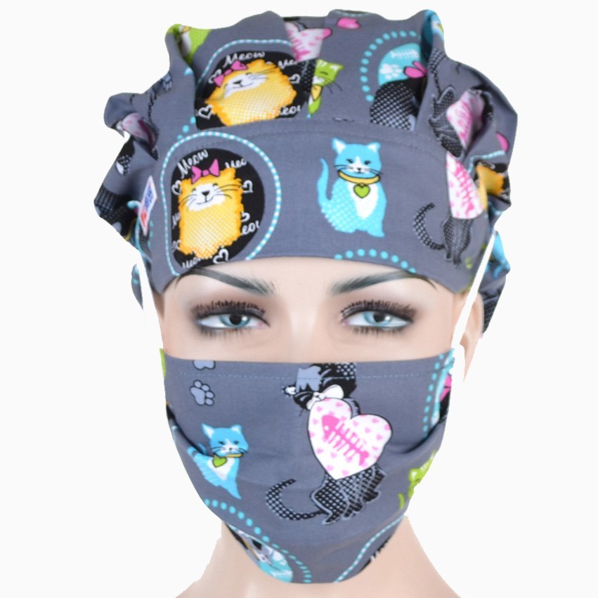 New Surgical caps doctors and nurses cap Cat of the world 02 cap