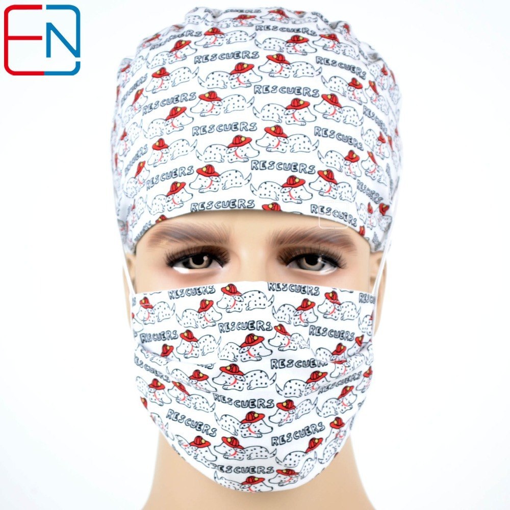 unisex surgical hats in 3sizes  medical caps in white with rescuer