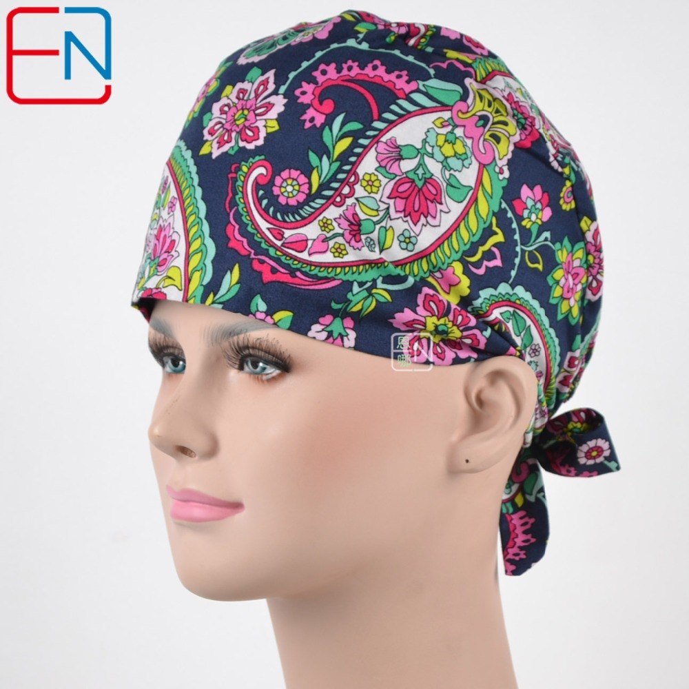 NEW Matin long hair surgical caps with sweatband doctors and nurses 100% cotton