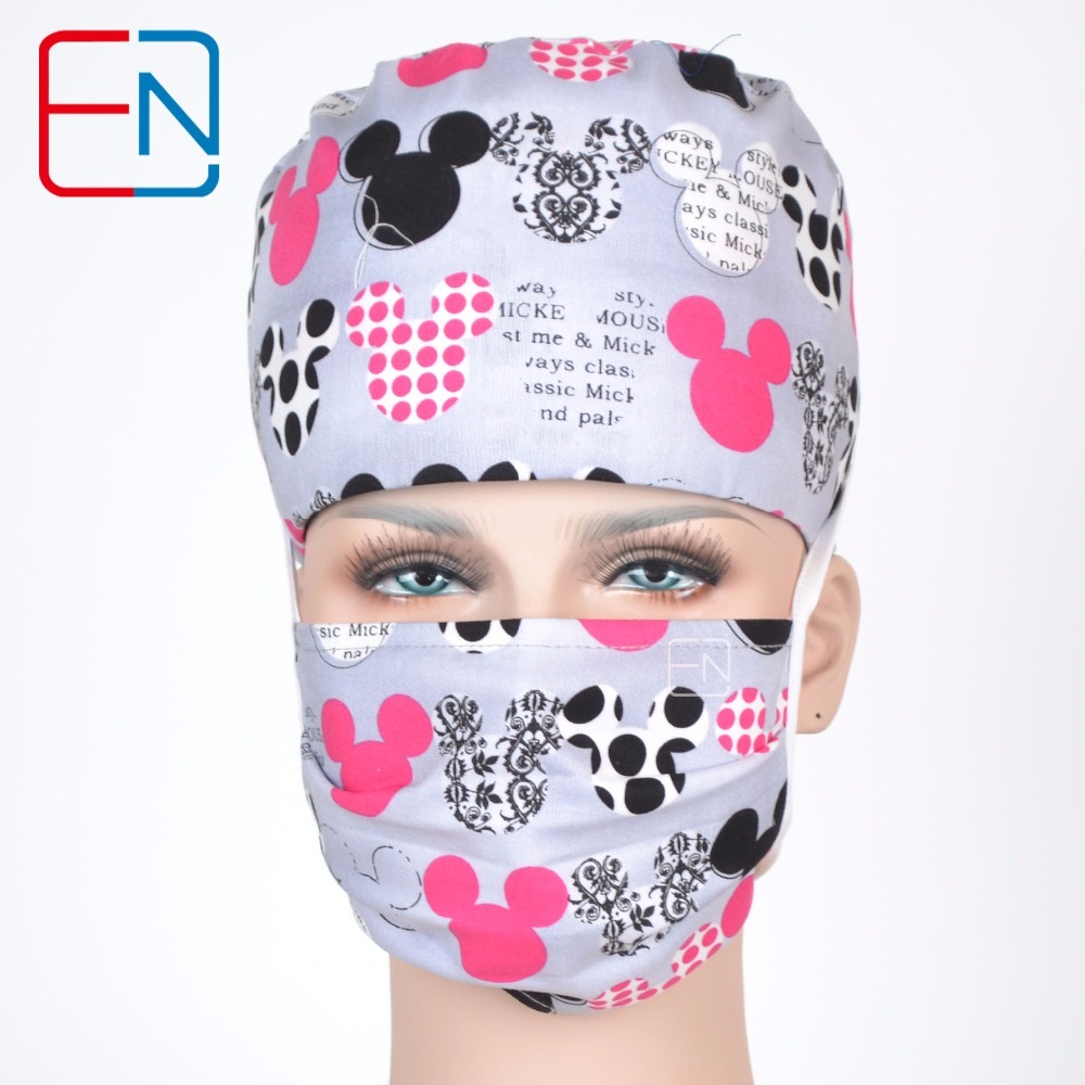 NEW  long hair surgical cap doctors and nurses 100% cotton  with sweatband