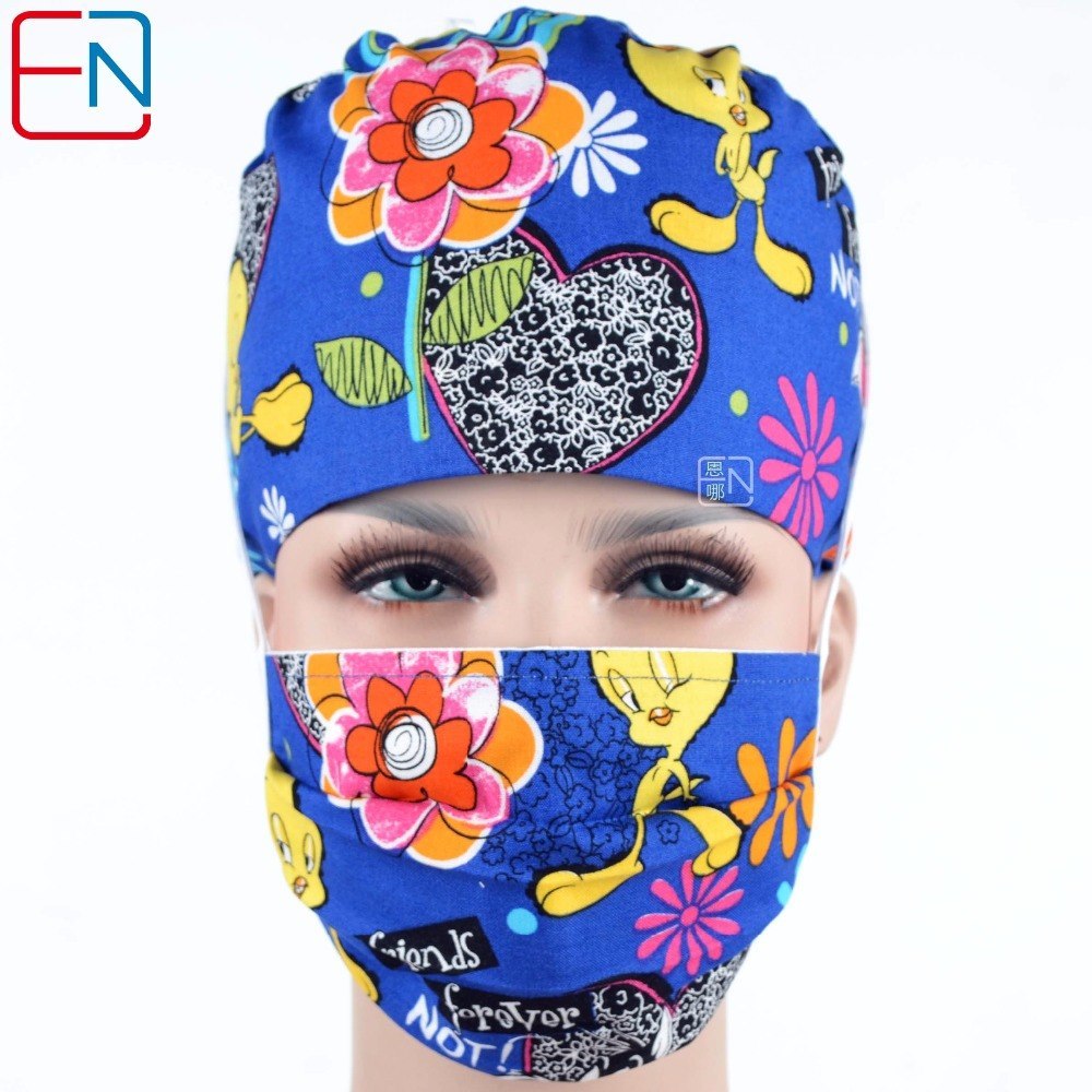 NEW Matin surgical caps for female  women medical caps scrub hats In black