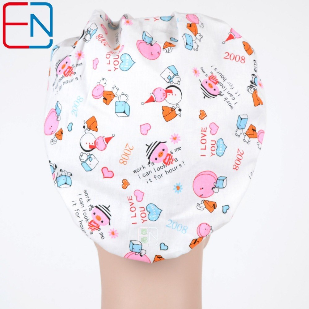 NEW Matin Surgical caps doctors and nurses cap and printed cotton cap long hair bouffant hat Violet League