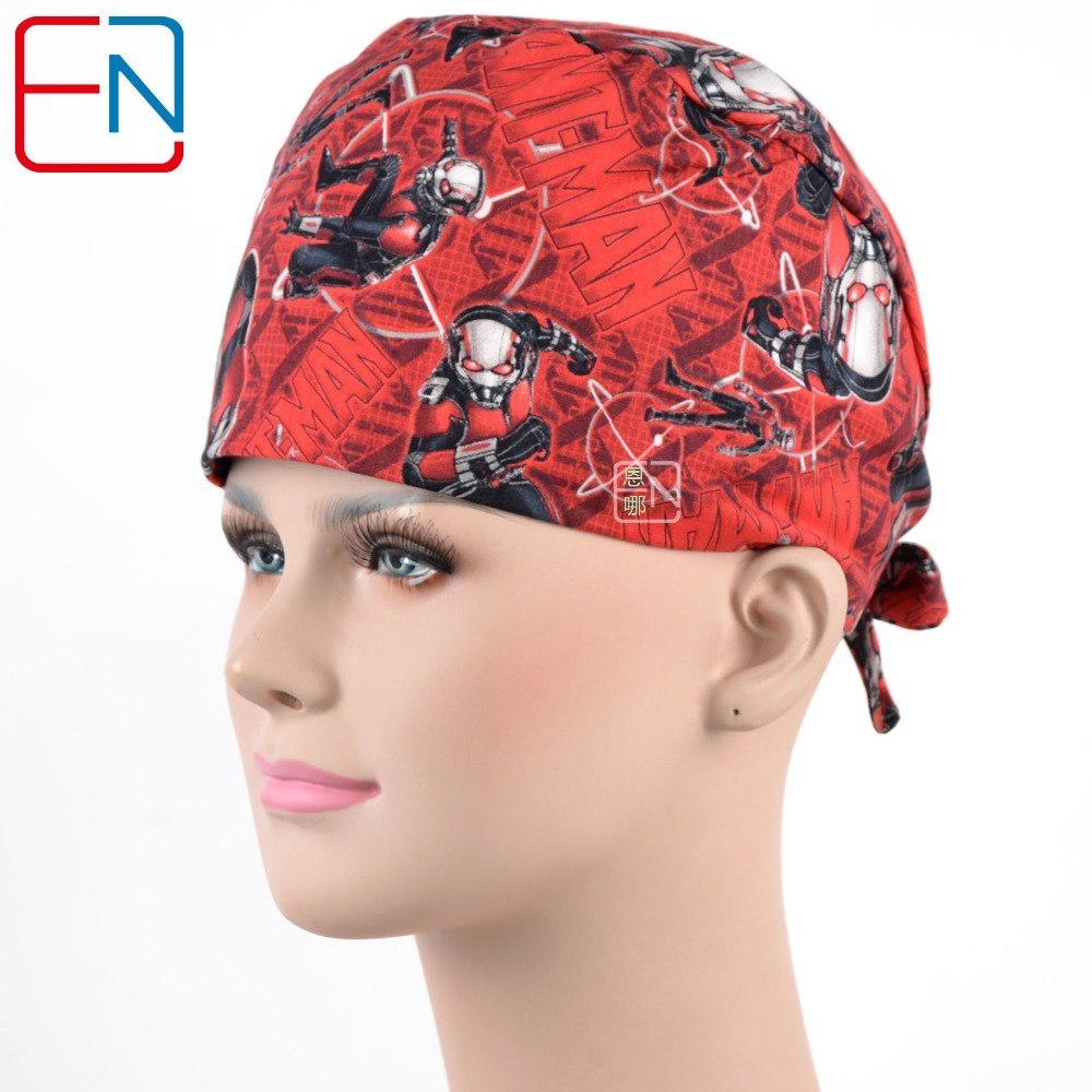 Hennar NEW unisex  surgical caps with sweatband doctors caps and nurses caps 100% cotton scrub caps