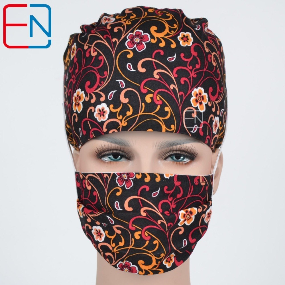 NEW Matin surgical caps for long hair doctor caps and nurses caps 100% cotton shu ke