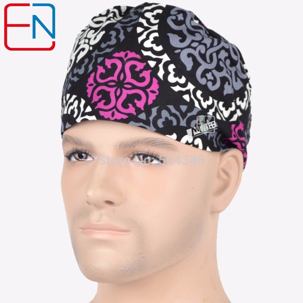 MEDICAL SCRUB CAP FOR UNISEX SHORT HAIR  with Sweatbands