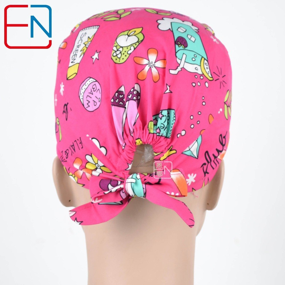 Hennar brand surgical hats for female surgical caps 100% cotton