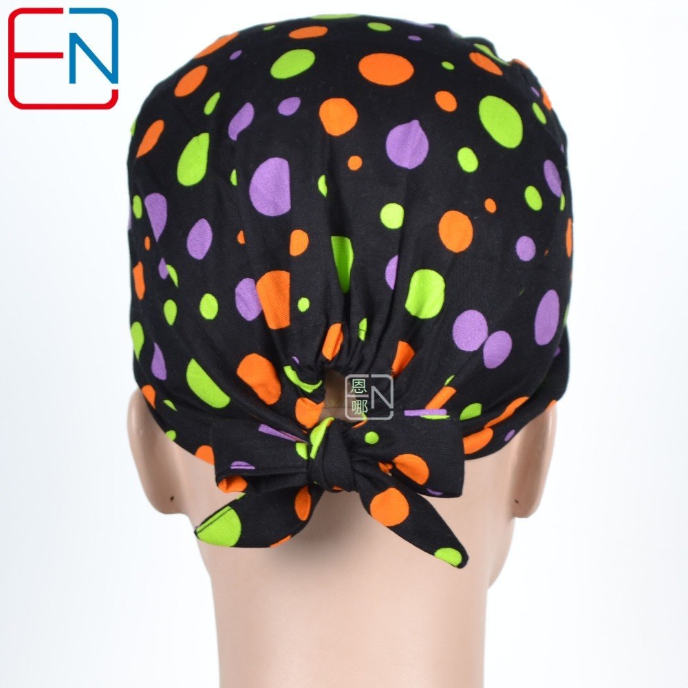 NEW  HENNAR surgical caps for long hair  medical scrub cap Rye 01 caps