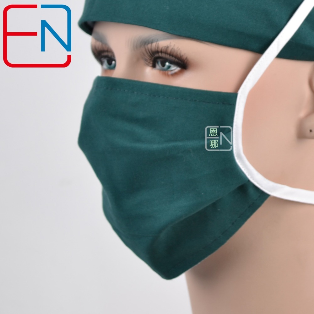Hennar surgical caps for doctors and nurses caps,100% cotton scrub caps in dark green
