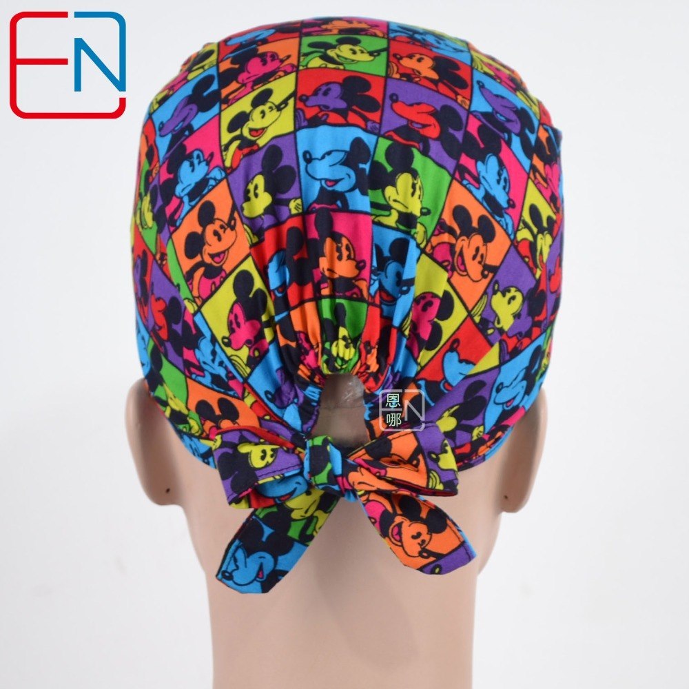 unisex surgical hats 100% cotton 3 sizes for choice ,with sweatband medical caps