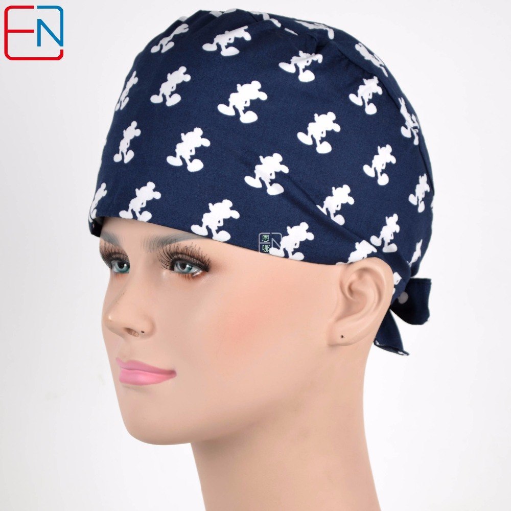 100% COTTON Unisex Surgical caps with sweatband for short hair only