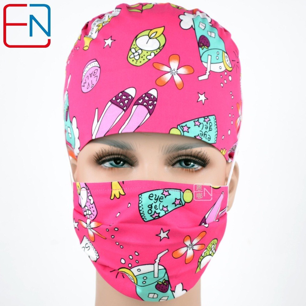 Hennar brand surgical hats for female surgical caps 100% cotton