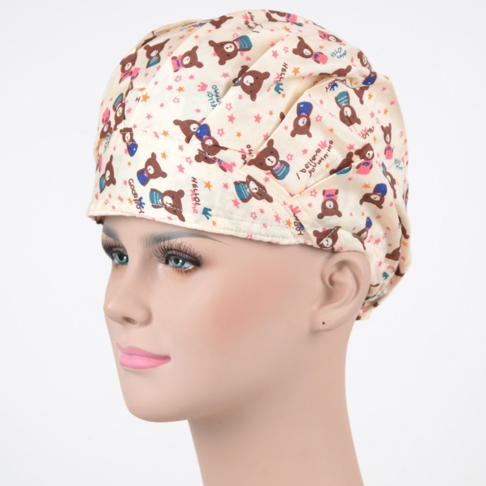 surgical bouffant caps nurses caps in green
