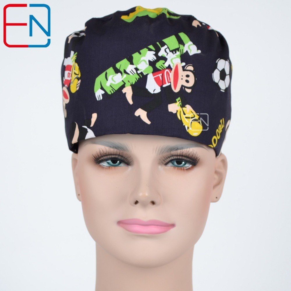 NEW 100% cottom women medical scrub caps with sweatbands