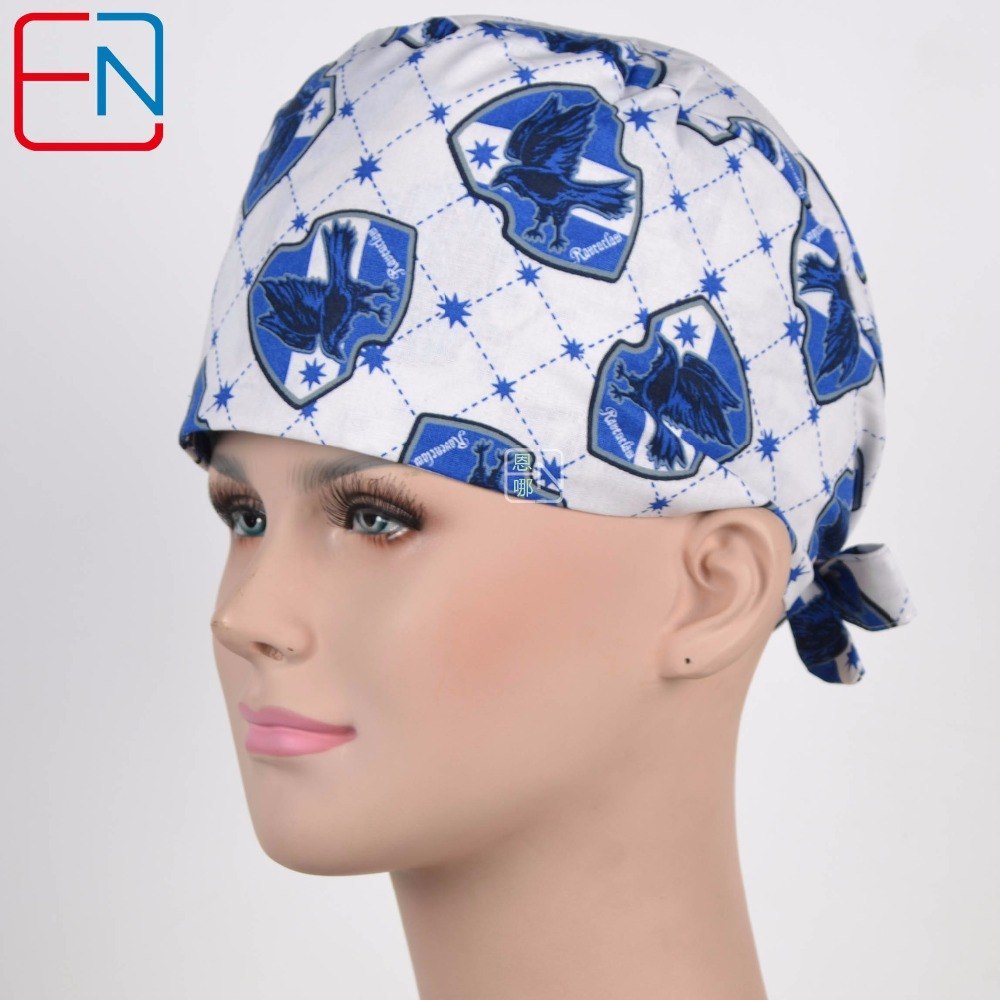 Factory Sales directly big sales medical scrubs in different patterns ,surgical caps 3 sizes scrub caps Halilibo