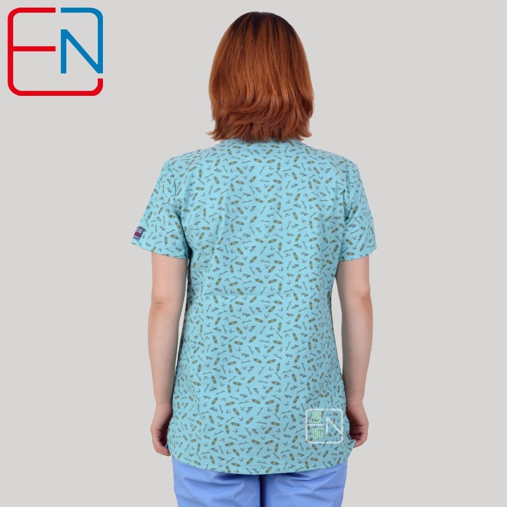 NEW Hennar women scrub top with V neck 100% cotton surgical scrubs top limited surgical scrub tops