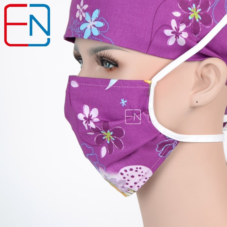 NEW  long hair medical caps 100% cotton with sweatband
